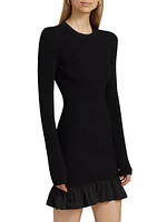 Otto Long-Sleeve Knit Minidress