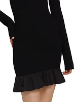 Otto Long-Sleeve Knit Minidress