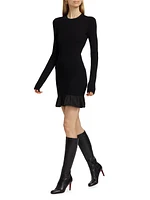 Otto Long-Sleeve Knit Minidress