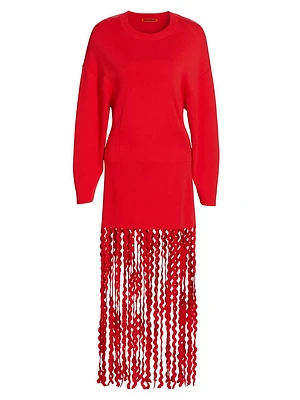 Wallis Knit Fringe Dress