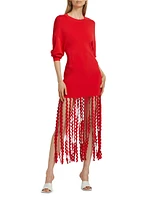 Wallis Knit Fringe Dress