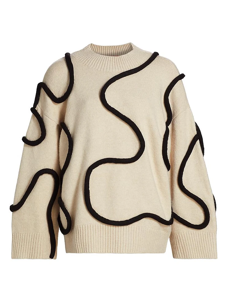 Leith Squiggle Knit Sweater