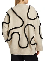 Leith Squiggle Knit Sweater