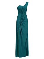 Verdianna One-Shoulder Gown