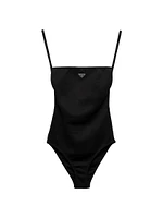 Interlock Knit One-Piece Swimsuit