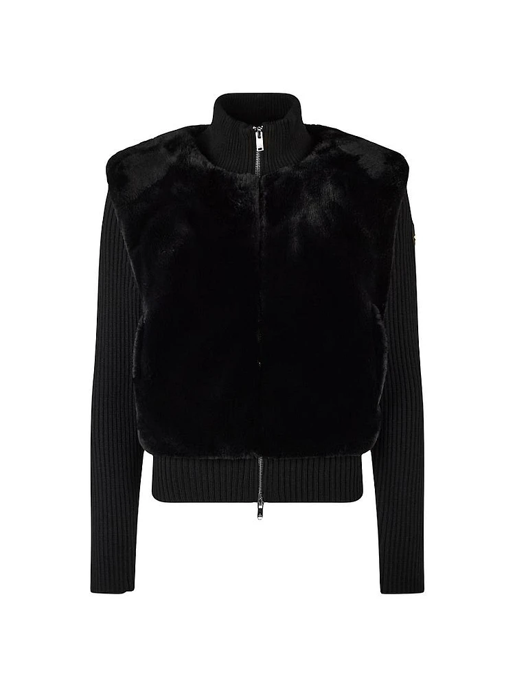 Dua Bunny Faux Fur Zip Sweater