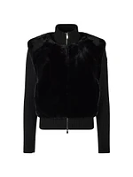 Dua Bunny Faux Fur Zip Sweater