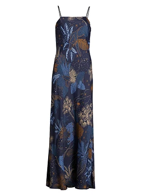 Night Jungle Slip Maxi Dress