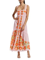 Papaya Salad Cotton Maxi Dress