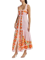 Papaya Salad Cotton Maxi Dress