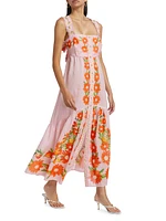 Papaya Salad Cotton Maxi Dress