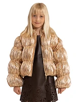 Little Girl's & Girl's Frannie Pleated Puffer Jacket