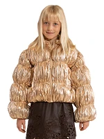 Little Girl's & Girl's Frannie Pleated Puffer Jacket