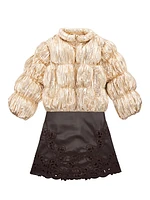 Little Girl's & Girl's Frannie Pleated Puffer Jacket