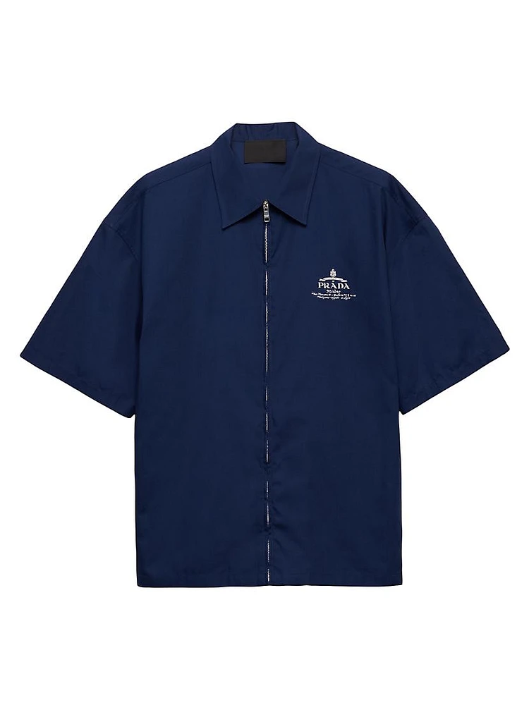 Short-Sleeved Technical Cotton Shirt