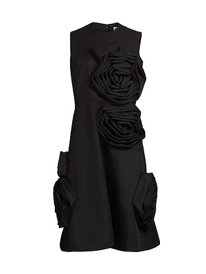 Rosette Sleeveless Cocktail Dress