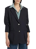 Wool-Blend Boxy Blazer