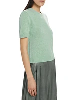 Audrey Crewneck Short-Sleeve Sweater