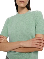 Audrey Crewneck Short-Sleeve Sweater