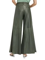 Didi Leather Wide-Leg Pants