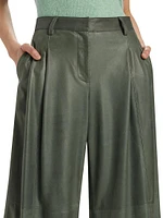 Didi Leather Wide-Leg Pants