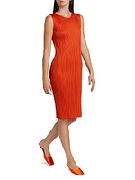 July Plissé Sheath Dress