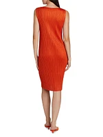 July Plissé Sheath Dress