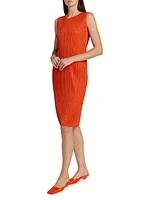 July Plissé Sheath Dress