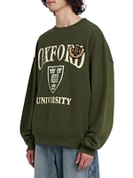 Oxford Cotton Crewneck Sweatshirt