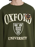 Oxford Cotton Crewneck Sweatshirt