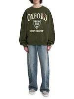 Oxford Cotton Crewneck Sweatshirt