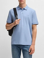 Interlock-Cotton Polo Shirt with Logo Print