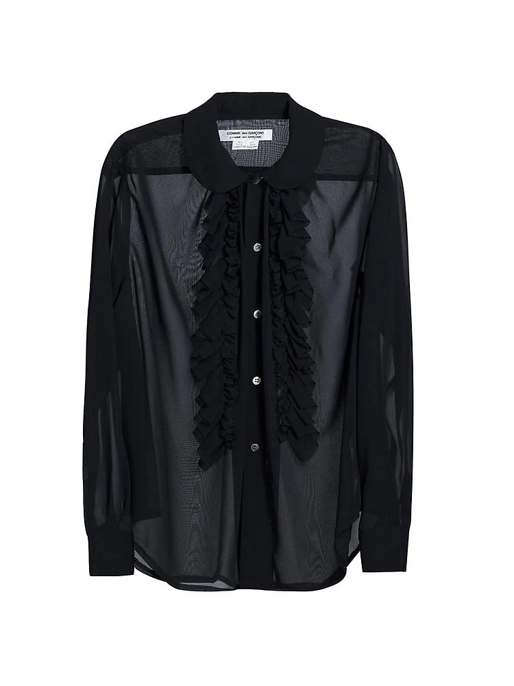 Sheer Ruffle Blouse