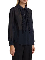 Sheer Ruffle Blouse