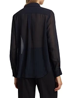 Sheer Ruffle Blouse