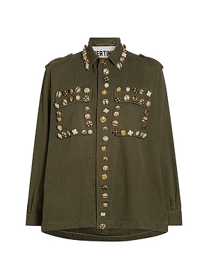 Button Luxe Military Jacket