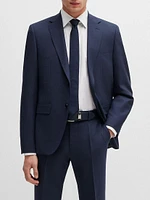 Regular-Fit Suit Micro-Patterned Stretch Fabric