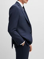 Regular-Fit Suit Micro-Patterned Stretch Fabric