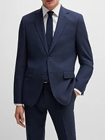 Regular-Fit Suit Micro-Patterned Stretch Fabric