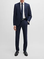 Regular-Fit Suit Micro-Patterned Stretch Fabric