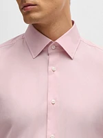 Slim-Fit Shirt Easy Iron Stretch Cotton Poplin