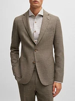 Slim-Fit Jacket Melange Stretch Cloth