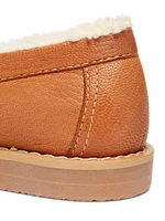 Jane Sherpa-Trimmed Leather Loafers