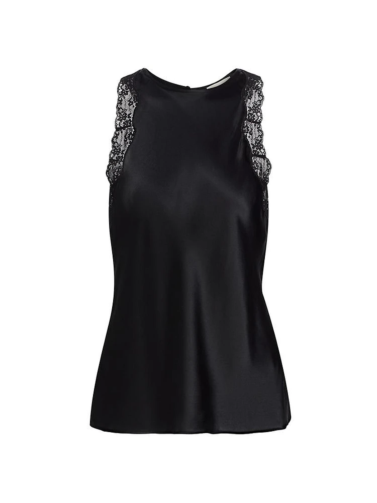 Ronan Silk Lace Racerback Tank