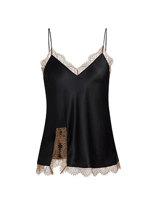 Lynette Silk Lace Slit Camisole