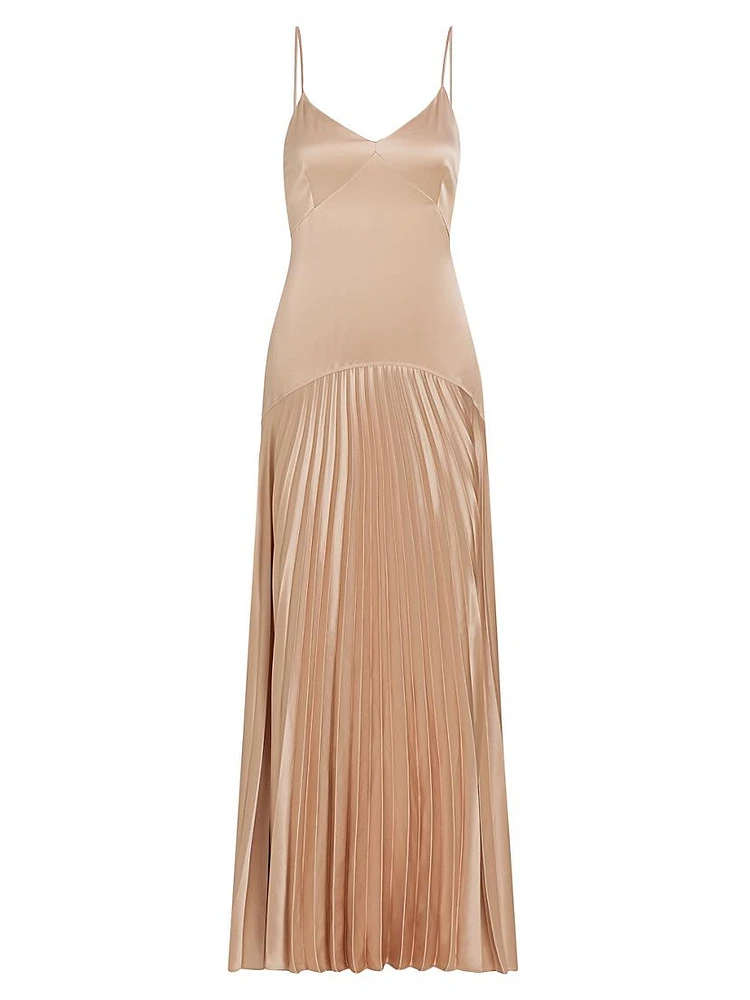 Jennelyn Pleated Slip Gown