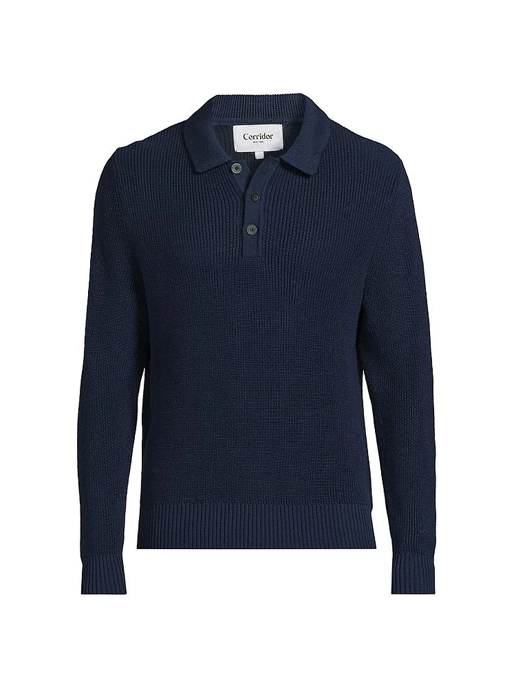 Cotton Polo Sweater