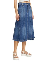 Bertille Cotton Denim Midi-Skirt