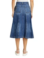 Bertille Cotton Denim Midi-Skirt