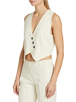 Erita Pinstriped Vest